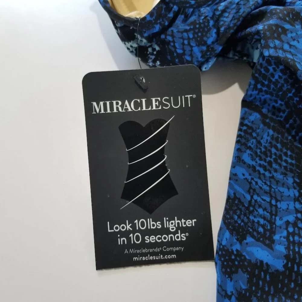 Miraclesuit Jubilee Printed Tankini Swim Top Size 8 - Picture 9 of 11